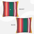 thumbnail image 3 of Bingfone Vertical Stripes Linen Throw Pillow Covers Cushion Case Pocket Button Vintage Farmhouse Pillowcase for Sofa Couch Bed 16"x16", 3 of 9