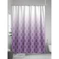 thumbnail image 5 of Fsddascl Moroccan Purple Shower Curtain Set - 72" x 78" Washable Bathtub Curtain with 12 Hooks, Geometric Gradient Plaid Modern Waterproof Fabric Stall Shower Curtains for Bathroom/Bathtub Décor, 5 of 6