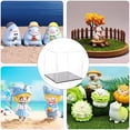 thumbnail image 6 of 1Set Clear Display Case with Black Base 4 Pcs Rubber Rings 6x6x6 Inch Cube Clear Self-Assembly Box, 6 of 9