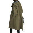 thumbnail image 1 of Chaqueta cortavientos para mujer, bolsillos con botones sueltos informales, con capucha, a prueba de viento, impermeable para senderismo al aire libre, 1 of 3