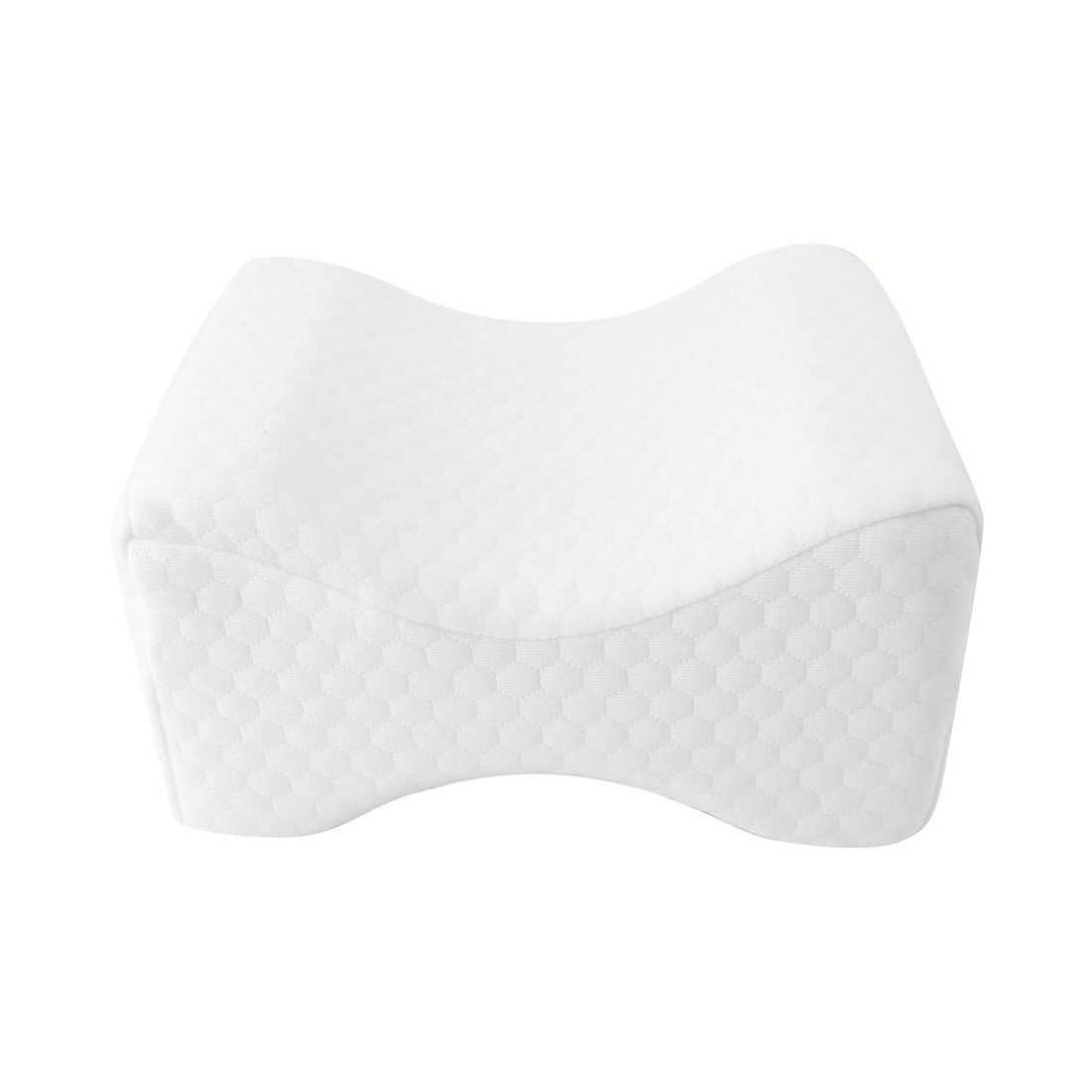 Memory Foam Knee Cushion Contour Leg Pillow Support for Sleeping White
