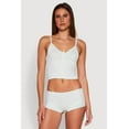 thumbnail image 2 of Womens Lace Trim Henley Pajama Cami and Shorts Set, 2 of 3