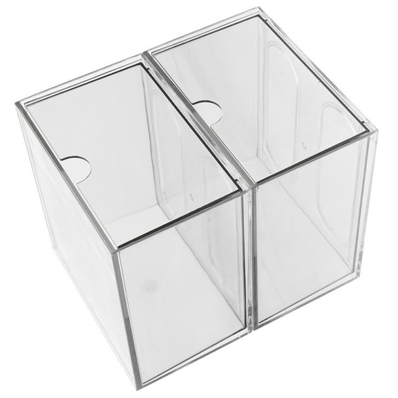 Hemoton 2pcs Clear Acrylic Makeup Organizer Box With Drawers For Face Towels And Skincare Storage For Bathroom And Vanity Countertop