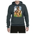 thumbnail image 2 of Wild Bobby, German Shepherd Dog Animal Pet Lover, Dog Lover, Unisex Graphic Hoodie Sweatshirt, Charcoal, Small, 2 of 3