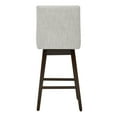 thumbnail image 6 of CHITA 30 inch Upholstered Swivel Fabric Counter Bar Stools with Back & Wood Legs Set of 2, Ivory White, 6 of 9