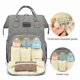 thumbnail image 5 of Diaper Bag Backpack, Waterproof Foldable Changing Bag, Multifunctional Baby Diaper Bag Backpack Gray pink, 5 of 5