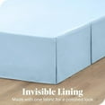 thumbnail image 4 of Italian Finish Egyptian Cotton Tailored Split Corner Bed Skirt with 22-inch Drop Length - Queen Size (60 x 80) Color Light Blue (Solid Style) Made from 550 Thread Count, 4 of 4