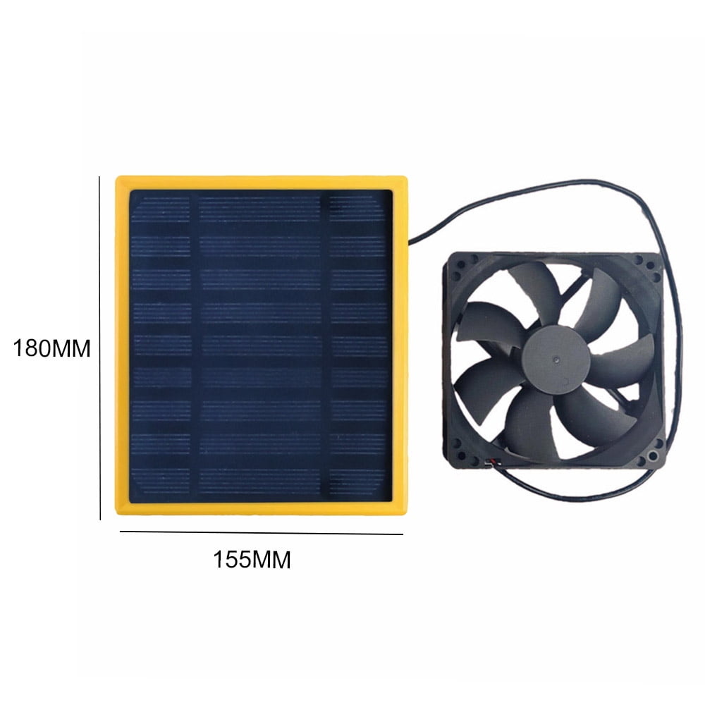 12V 5W Solar Ventilator Air Extractor 6'' Ventilator Solar USB Cooling Fan New G 