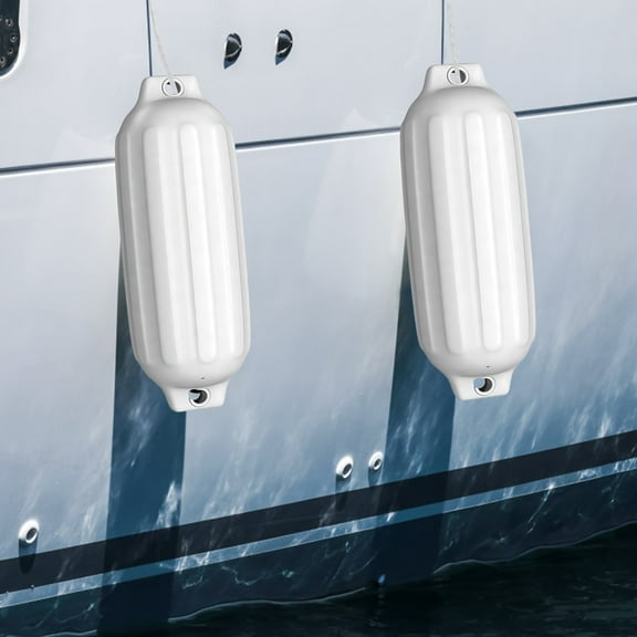 Gymax 23'' Boat Fenders Hand Inflatable Marine Bumper Shield Protection Pack of 4 White