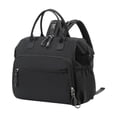 thumbnail image 2 of Viaje de pañales bolso de pañales bolsas para el hombro de gran capacidad con bolsas de múltiples bolsillos múltiples mochilas para el gimnasio al , negro, 2 of 8
