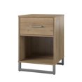 thumbnail image 1 of Nightstand with 1 Drawer, Distressed Gray Oak, 1 of 9