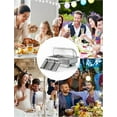 thumbnail image 7 of 2 Pack Electric Chafing Dishes Buffet Set,Roll Top Catering Chafer Server Food Warmer with Cover and 1 Full-Size Pan & 2 Half-Size Pans for Party Wedding Banquet, 7 of 7