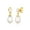 Gold, variant on Elli by Julie & Grace Freshwater Pearl Earrings 925 Silver 18K Gold Plated for Women