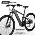 thumbnail image 5 of Hyper Bicycles 29" 36V Electric Mountain Bike with Pedal-Assist, 250W Motor, Adult Ages 14+, Matte Gray, 5 of 18