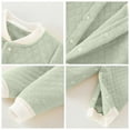 thumbnail image 7 of Odeerbi Baby Infant Boys Girls Clothes Baby Jumpsuit Romper Soft Warm Cotton Pajamas Unisex Solid Warm Thick 2025 Long Sleeve Hooded Romper Winter Jumpsuit Role Play Gift Green 6-9 Months, 7 of 7