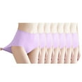 thumbnail image 1 of Posijego Womens Cotton Underwear 7 Pack Ladies Full Coverage Soft Breathable Briefs Panties Solid Color, 1 of 2