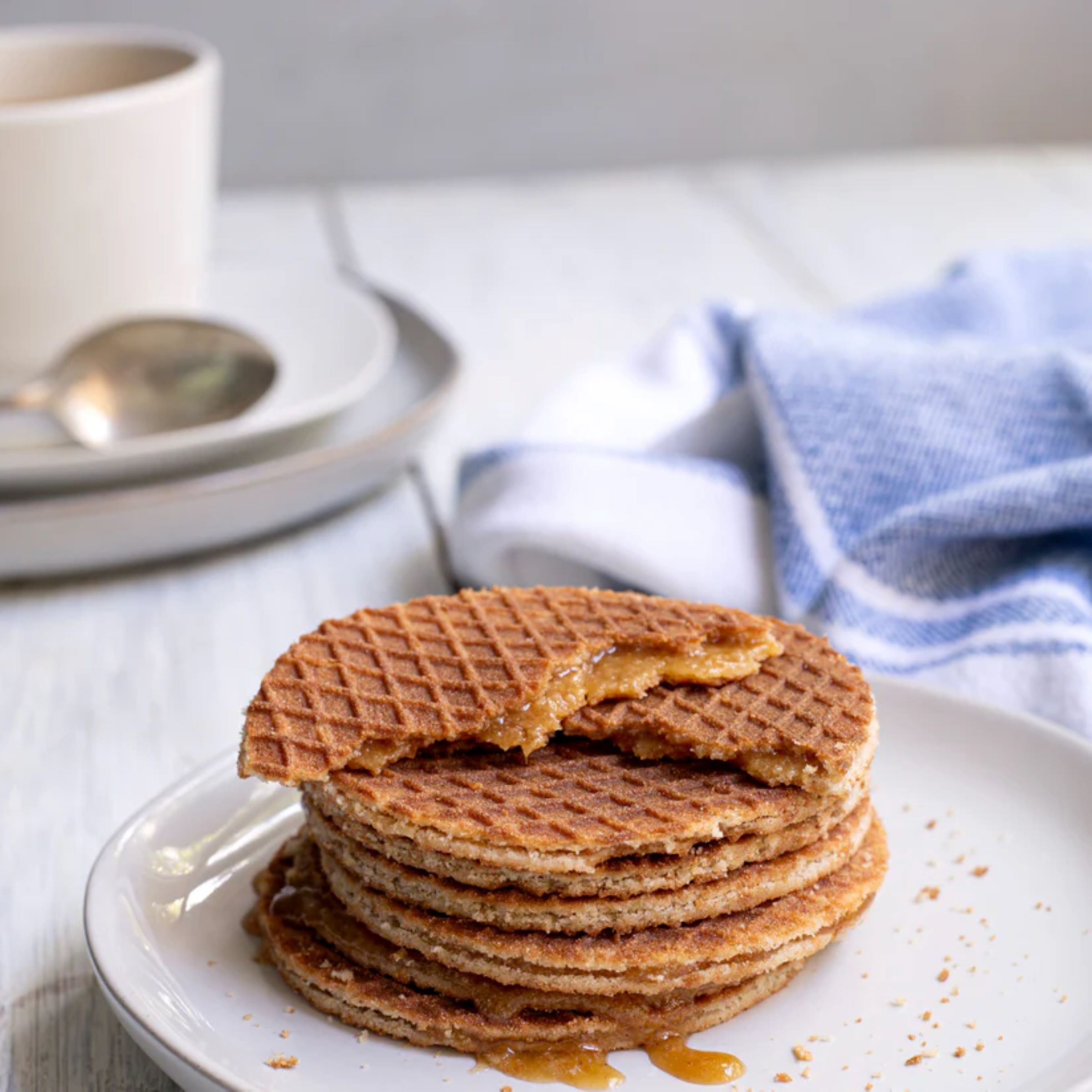Dutch Waffle Company Stroopwafels, Caramel Flavor, 20 Cookies (10 packs, 2 Cookies per pack)