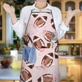 thumbnail image 4 of Pink Footballs with Bows Pattern Apron-Garden Aprons for Women with Pockets-Cotton Linen Waterproof Kitchen Cooking Gardening Aprons Adjustable for Kitchen,Cooking,BBQ and Salon 33x27 Inch, 4 of 4