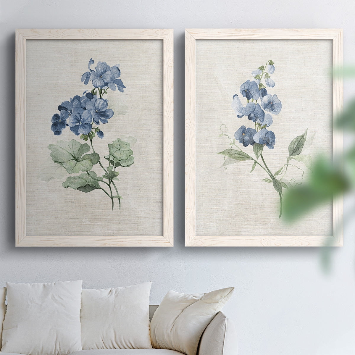 Farmhouse Periwinkle I - Premium Framed Canvas 2 Piece Set - Ready to Hang