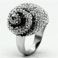 thumbnail image 4 of Luxe Jewelry Designs Women's High Polished Stainless Steel Snail Shell Shaped Ring with Crystals -, 4 of 4