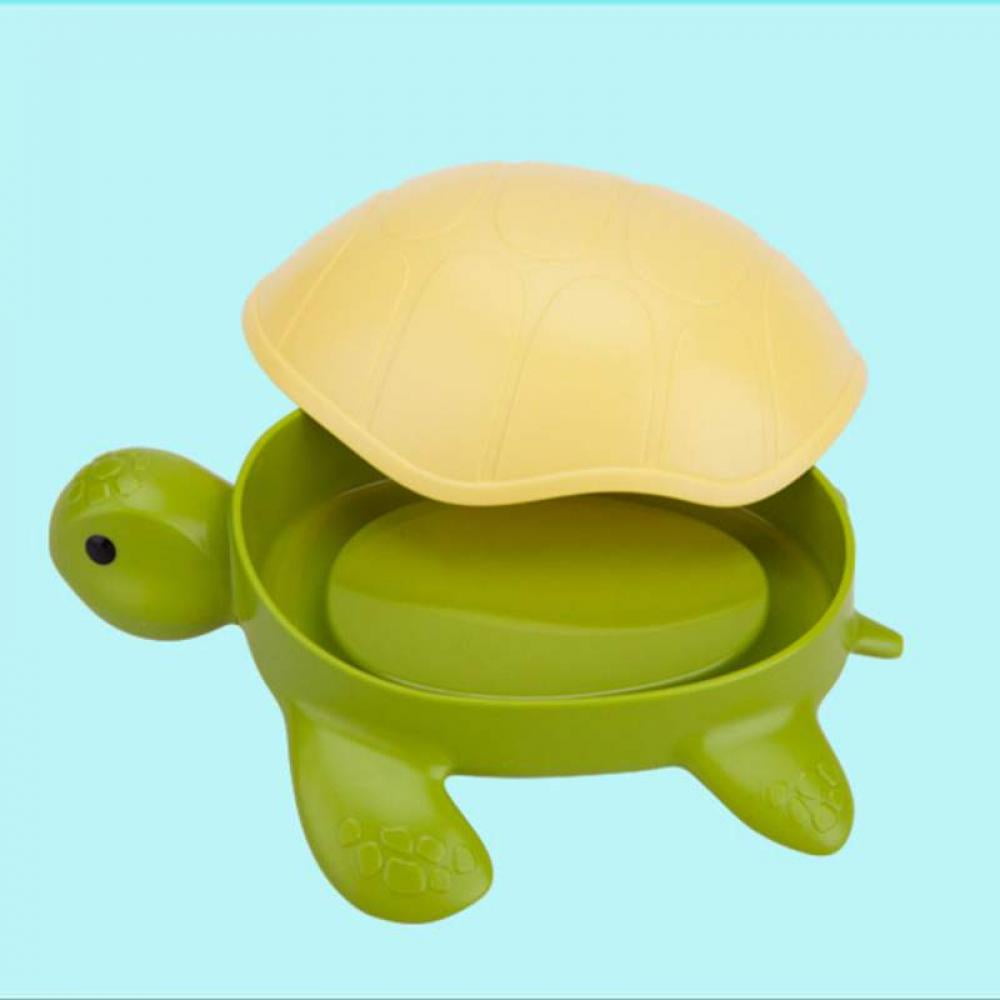 Plastic Soap Dishes Soap Holder Bathroom Soap Box With Covers Cute Turtle 