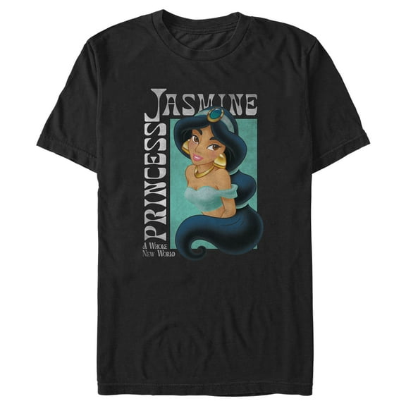 Men's Aladdin Princess Jasmine A Whole New World Poster Graphic Tee Black Large