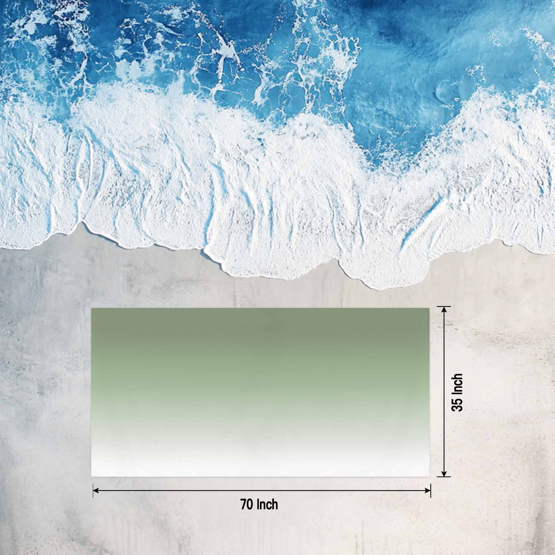 Sage Green Gradient Beach Towels Blanket Soft&Absorbent Quick Dry Microfiber Abstract Sage White Watercolor Pool Towels for Swimming ,Yoga, Sports, Gym, Camping,Large 35X70in,