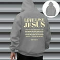 thumbnail image 4 of Christian Hoodies for Men 2025 Love Like Jesus Hoodie Long Sleeve Hooded Sweatshirt with Pockets Pullover Mens Hoodies, 4 of 6