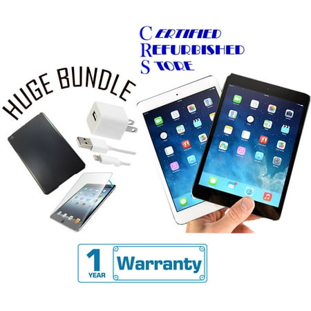 Apple Ipad Air 16gb Case Apple iPad Mini 1 16GB,32GB,64GB - Wifi - (Certified Open Box) with 1-Year Warranty | Bundle includes iPad Case & Tempered Glass ()