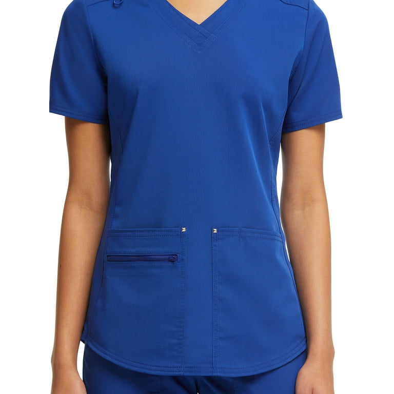 Scrubstar Women's Ultimate Stretch Twill Criss Cross V-Neck Scrub Top  WM12T900A 