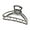 Black, variant on QinGoo Medium Metal Hair Claw Clip for Women Hair Friendly Accessory, 1 Count, 3.15 Inch, Matt Silver