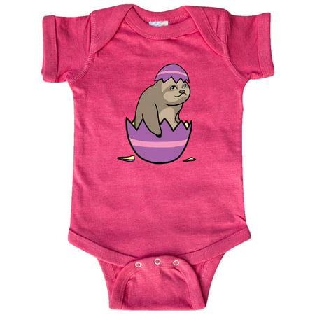 

Inktastic Easter Cute Sloth in a Purple Egg Gift Baby Boy or Baby Girl Bodysuit