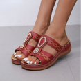 thumbnail image 2 of Sandalias de mujer de verano 2021, zapatillas de cuña de plataforma ligera transpirable, zapatillas de interior de talla grande informales a la moda, chanclas 43 Gao Jinjia LED, 2 of 2