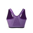 thumbnail image 5 of PULLIMORE Women Zipper Sport Bras Seamless High Impact Support Activewear Bra For Gym Yoga Workout (L, Purple), 5 of 9