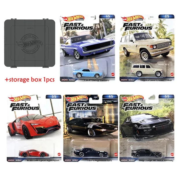 Genuine Hot Wheels Premium Car Fast and Furious Voiture Diecast 1/64 Toyota Land Cruiser Dodge Charger Hellcat Toys for Boys