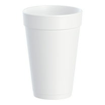 Dart Disposable Insulated Drinking Cup White Styrofoam 16 oz. 1000 Ct 16J16