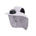 thumbnail image 2 of WTOBBY Next Gen Solar Powered Cooling Cap, Wide Brim Adventure Hat with Thermal Regulation Technology for Professional Mountain Guides and Anglers,Light Gray, 2 of 5