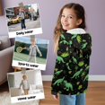 thumbnail image 6 of Psesaysky Full Zip Up Jacket for Boys Green Dinosaur Print Warm Cropped Hoodies Teen Cozy Long Sleeve Sweatshirts Jackets with Pockets, Size XL, 6 of 7