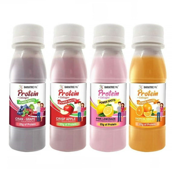 BariatricPal 25g Whey Protein & Collagen Power Shots - Variety Pack