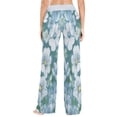 thumbnail image 5 of Women's Long Sleep Pants Home Pants Sleep Pants Wide-Leg Pants Design Elastic Fabric Casual Pants XL Cute Flowers, 5 of 7