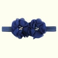 thumbnail image 2 of Odeerbi Baby Girls Elastics Hair Bows Headband Toddler Cute Bowknot Flower Headdress Solid Color Hair Accessories Blue, 2 of 4