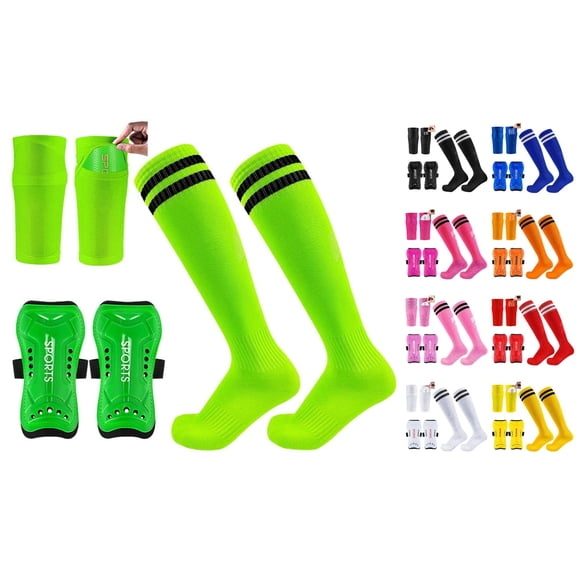 VOUZZA Kids Soccer Socks Striped Knee High Tube Socks Football Athletic Uniform Sports Socks For Boys Girls Stretchy Hosiery Pack