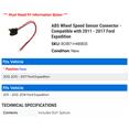 thumbnail image 2 of ABS Wheel Speed Sensor Connector - Compatible with 2011 - 2017 Ford Expedition 2012 2013 2014 2015 2016, 2 of 2
