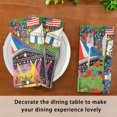 thumbnail image 3 of Iauyy Satin Napkins Set of 1- Summer Music Festival Illustration DIY Printing Decoration Cloth Napkin- Easy Care for Home/Party, 3 of 8
