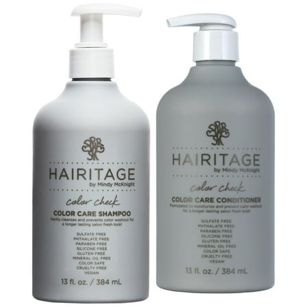 Hairitage Color Check Color Care Purple Shampoo and Conditioner Set, 13oz