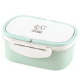 thumbnail image 1 of Under 10 Tableware Portable Wheat Straw Double Layer Thermal Box Lunch Containers for Adults Lunch Boxes for Kids, 1 of 3