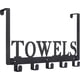 thumbnail image 1 of Over The Door Hooks, Towel Holder For Bathroom, Door Mount Towel Rack Towel Hooks For Bedroom Kitchen Pool Beach Towels Bathrobe Wall Mount (black), 1 of 5