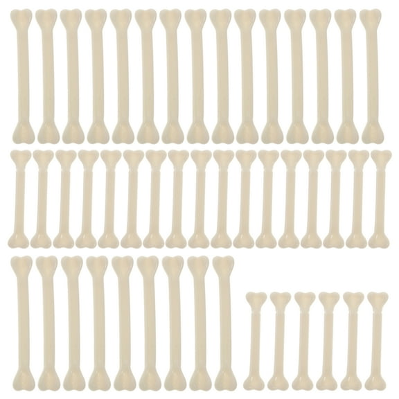 IBASETOY Plastic White Bones for Decor Add Spooky Realistic Touch to Halloween Room Settings 48pcs