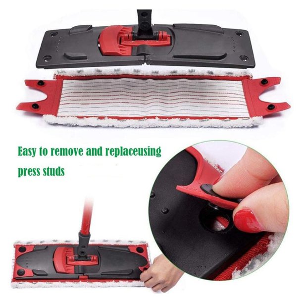 2PC tampones de reemplazo para vadrouille utensilios de limpieza permanentes para Vileda Ultra Max vadrouille plate pratique en microfibre tampones de recarga para vadrouille ZefeiWu 8390613022509