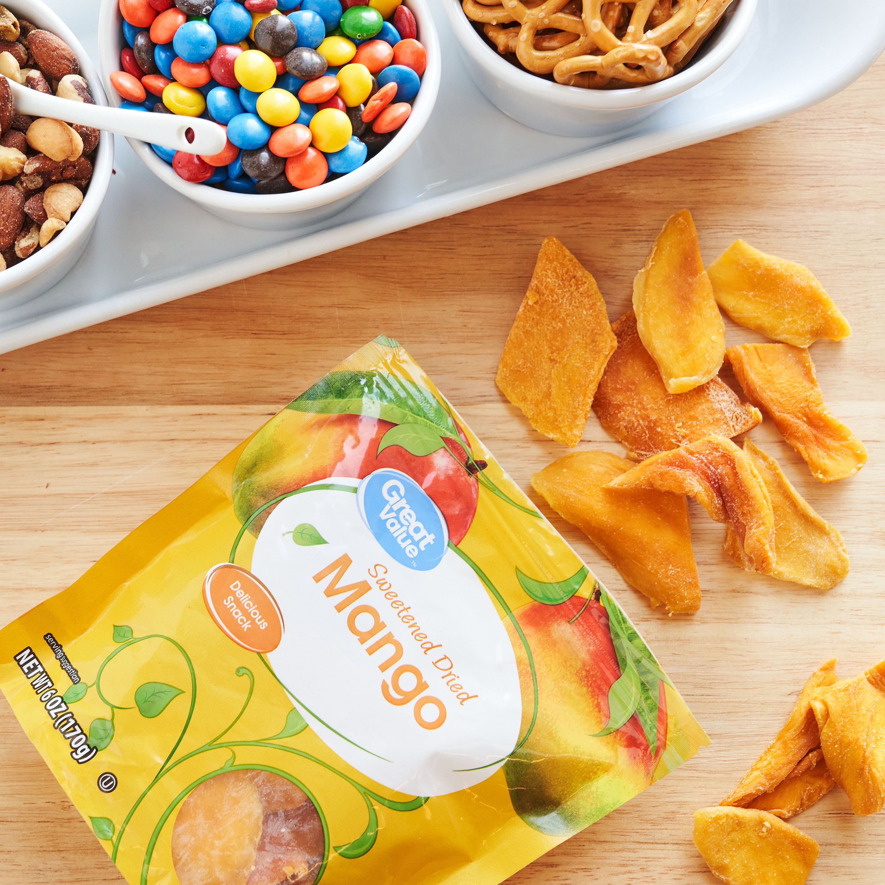 (2 pack) Great Value Sweetened Dried Mango, 6 oz